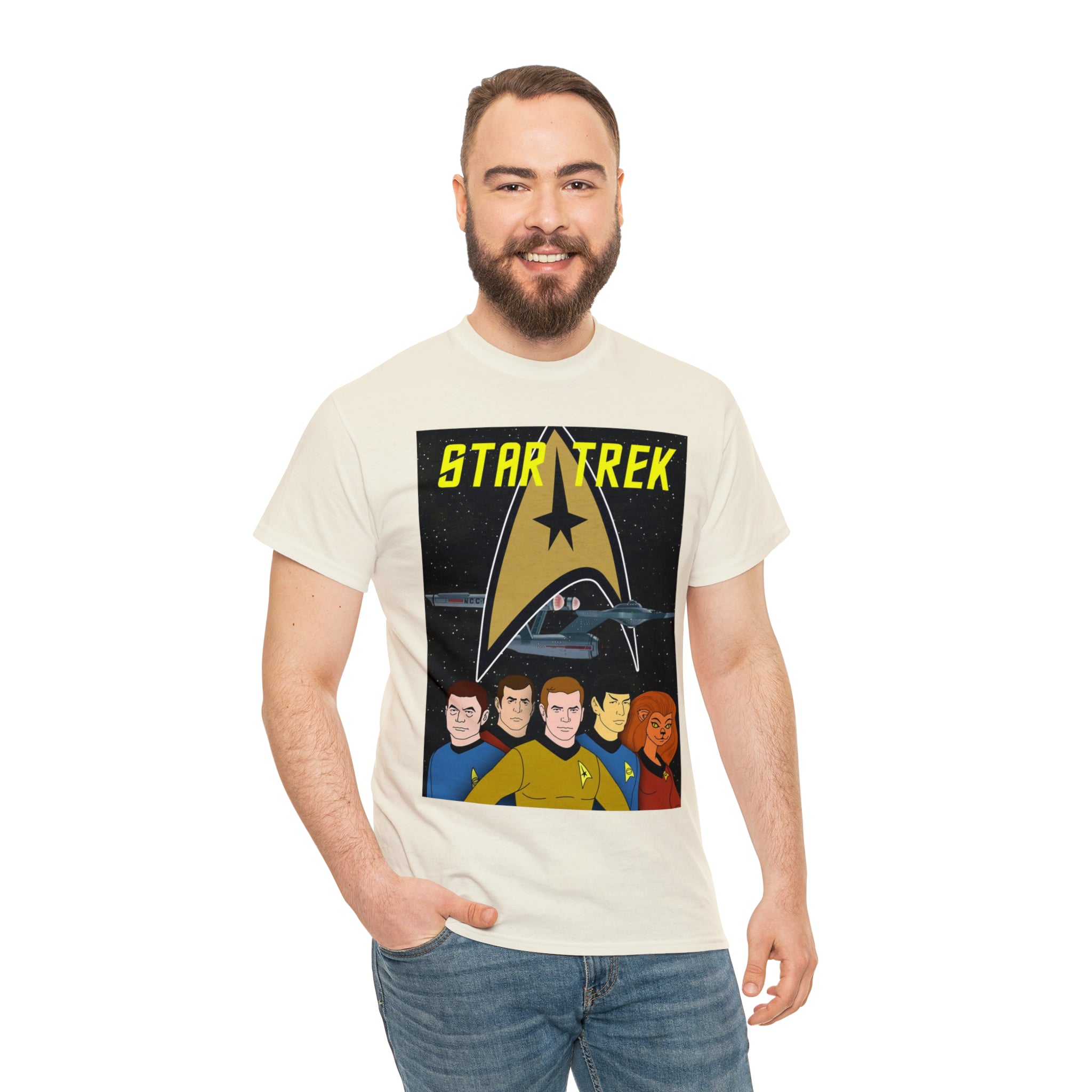 Star Trek Cartoon- Unisex Heavy Cotton T-Shirt - Creations by Chris and Carlos